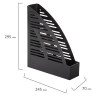 Лоток вертикальный для бумаг BRAUBERG "Standard", 245х70х295 мм, черный, 237220 по низкой цене оптом 
