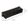 Пенал-косметичка BRAUBERG "Ultra black", "крокодиловая кожа", 20х6х4 см, 223909 по низкой цене оптом 