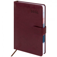 Ежедневник датированный 2026 А5 148х218мм GALANT Ritter, под кожу, бордовый, 117493