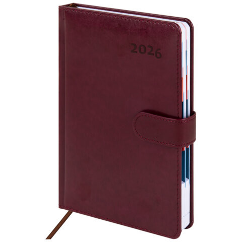 Ежедневник датированный 2026 А5 148х218мм GALANT Ritter, под кожу, бордовый, 117493 по низкой цене оптом 