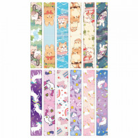 Закладки для книг МАГНИТНЫЕ, "GIRLS", набор 12 штук, 60x20 мм, FUNSTER, 116654