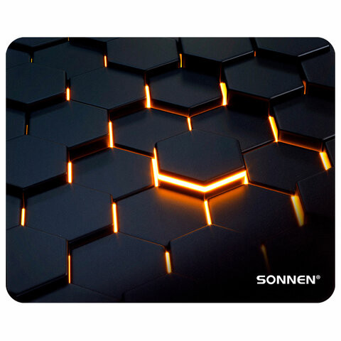 Коврик для мыши SONNEN "HOT CELLS" резина+ткань, 250х200х2мм, 513955 по низкой цене оптом Коврик для мыши SONNEN "HOT CELLS" резина+ткань, 250х200х2мм, 513955 по низкой цене оптом