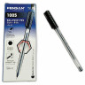 Ручка шариковая масляная PENSAN 1005, ЧЕРНАЯ, корпус прозрачный, узел 0,7 мм, линия письма 0,5 мм, 1005 по низкой цене оптом 