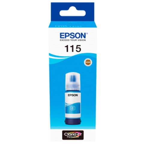 Чернила EPSON 115 (C13T07D24A) для СНПЧ L8160/L8180, голубые, объем 70 мл, ОРИГИНАЛЬНЫЕ,  C13T07D24A по низкой цене оптом 
