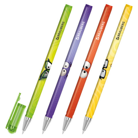 Ручка шариковая с принтом BRAUBERG "МОНСТРИКИ", СИНЯЯ, SOFT TOUCH покрытие, узел 0,7 мм, линия письма 0,35 мм, 144482 по низкой цене оптом Ручка шариковая с принтом BRAUBERG "МОНСТРИКИ", СИНЯЯ, SOFT TOUCH покрытие, узел 0,7 мм, линия письма 0,35 мм, 144482 по низкой цене оптом