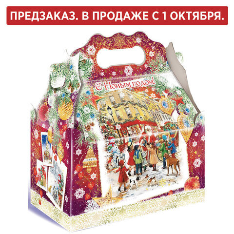Подарок новогодний "ЛАРЕЦ БОРДОВЫЙ", НАБОР конфет 1000 г, картонная коробка, МОСУПАК по низкой цене оптом Подарок новогодний "ЛАРЕЦ БОРДОВЫЙ", НАБОР конфет 1000 г, картонная коробка, МОСУПАК по низкой цене оптом