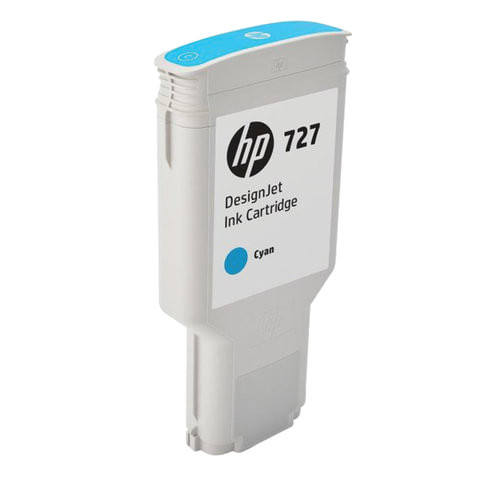 Картридж струйный для плоттера HP (F9J76A) DesignJet T1500/T920/T2500, №727, 300 мл, голубой, оригинальный по низкой цене оптом 