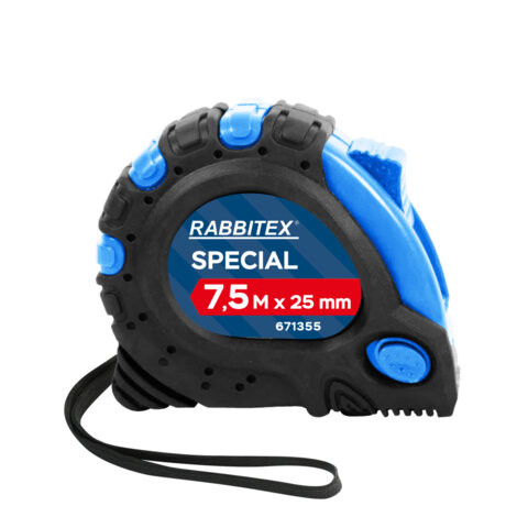 Рулетка измерительная 7,5м х 25мм, обрезиненный корпус, 3 фиксатора, RABBITEX Special, 671355 по низкой цене оптом Рулетка измерительная 7,5м х 25мм, обрезиненный корпус, 3 фиксатора, RABBITEX Special, 671355 по низкой цене оптом