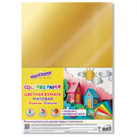 Цветная бумага А4 офсетная ВОЛШЕБНАЯ, 10л. 10цв., 200х280мм, ЮНЛАНДИЯ "ДОМИКИ", 116960