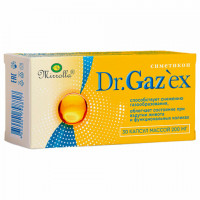 Симетикон DR.GAZ'ex 40 мг, для снижения газообразования, капсулы 30 шт., БАД, МИРРОЛЛА, ЦБ-00012544
