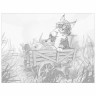 Холст на картоне с контуром BRAUBERG ART CLASSIC "КОТ", 30х40см, грунтованный, хлопок, 191549 по низкой цене оптом Краснодар, Москва, Уфа, Казань, Барнаул, Владивосток, Хабаровск, Сахалин, Красноярск, Екатеренбург, 