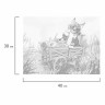Холст на картоне с контуром BRAUBERG ART CLASSIC "КОТ", 30х40см, грунтованный, хлопок, 191549 по низкой цене оптом Краснодар, Москва, Уфа, Казань, Барнаул, Владивосток, Хабаровск, Сахалин, Красноярск, Екатеренбург, 