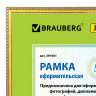 Рамка 30х40 см, пластик, багет 16 мм, BRAUBERG "HIT5", золото, стекло, 391081 по низкой цене оптом 