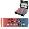 Ластик FABER-CASTELL "Latex-Free", 50x18x8 мм, красно-синий, прямоугольный, скошенные края, 187040 по низкой цене оптом 