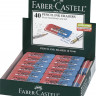 Ластик FABER-CASTELL "Latex-Free", 50x18x8 мм, красно-синий, прямоугольный, скошенные края, 187040 по низкой цене оптом 