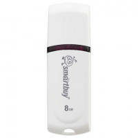 Флеш-диск 8 GB, SMARTBUY Paean, USB 2.0, белый, SB8GBPN-W