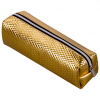 Пенал-косметичка BRAUBERG, глянцевый, мягкий, "Celebrity Gold", 21х5х6 см, 228992