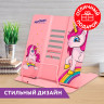 Подставка для книг и учебников ЮНЛАНДИЯ "Neon Unicorn", регулируемый угол наклона, металл, 237575 по низкой цене оптом 