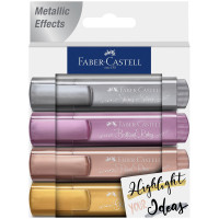 Набор текстовыделителей Faber-Castell "TL 46 Metallic" 04цв., 1-5мм, блистер