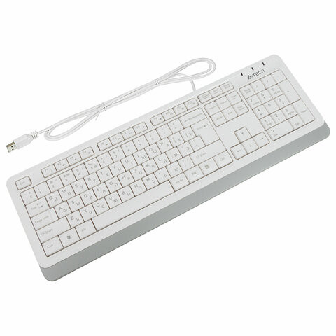 Клавиатура проводная A4TECH Fstyler FK10, USB, 104 кнопки, белая, 1147536 по низкой цене оптом Краснодар, Москва, Уфа, Казань, Барнаул, Владивосток, Хабаровск, Сахалин, Красноярск, Екатеренбург, 