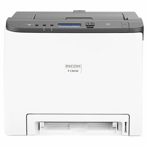Принтер лазерный ЦВЕТНОЙ RICOH P C301W, А4, 25 стр/мин, ДУПЛЕКС, WiFi, NFC, сетевая карта, 408335 по низкой цене оптом 