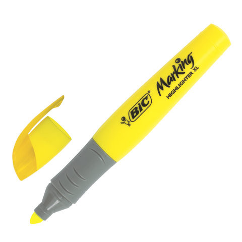 Текстовыделитель BIC "Highlighter XL", ЖЕЛТЫЙ, линия 1,7-5,1 мм, 891396 по низкой цене оптом 