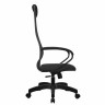 Кресло офисное МЕТТА "SU-B-8" пластик, ткань-сетка, сиденье мягкое, темно-серое