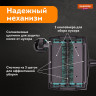 Щетка-веник-пылесос механическая для пола и ковровых покрытий, металл, чёрно-бирюзовая, DASWERK, 608948 по низкой цене оптом 