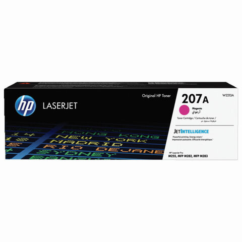 Картридж лазерный HP (W2213X) 207X для HP Color LJ M282/M283/M255, пурпурный, оригинальный, ресурс 2450 страниц по низкой цене оптом 
