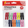 Прищепки декоративные "Классика", 20 штук, 3,5 см, 10 цветов, ОСТРОВ СОКРОВИЩ, 661289 по низкой цене оптом 