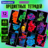 Тетради предметные, КОМПЛЕКТ 12 ПРЕДМЕТОВ, PIGMENT, 48л, глянцевая ламинация, BRAUBERG, 404834 по низкой цене оптом 