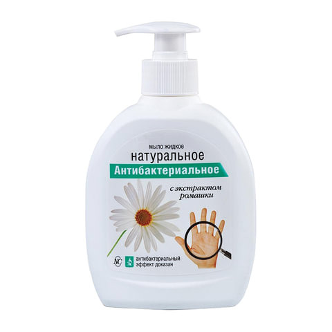 Мыло жидкое 300 мл, НАТУРАЛЬНОЕ "Антибактериальное", дозатор, 12206 по низкой цене оптом  Мыло жидкое 300 мл, НАТУРАЛЬНОЕ "Антибактериальное", дозатор, 12206 по низкой цене оптом