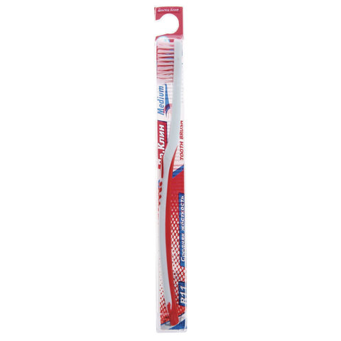Зубная щетка DR.CLEAN (Доктор Клин) R11, средняя, YGIR-174 по низкой цене оптом 
