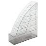 Лоток вертикальный для бумаг BRAUBERG "Standard", 245х70х295 мм, тонированный серый, 237222 по низкой цене оптом 