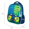 Ранец ЮНЛАНДИЯ LIGHT, 2 отделения, "Neon car", 3D панель, 38х29х16 см, 229917 по низкой цене оптом 