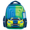 Ранец ЮНЛАНДИЯ LIGHT, 2 отделения, "Neon car", 3D панель, 38х29х16 см, 229917 по низкой цене оптом 