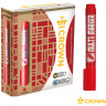 Маркер перманентный Crown "Multi Marker Chisel" красный, скошенный, 5мм