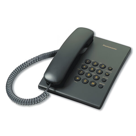 Телефон PANASONIC KX-TS2350RUB, черный, повторный набор, тональный/импульсный режим по низкой цене оптом Краснодар, Москва, Уфа, Казань, Барнаул, Владивосток, Хабаровск, Сахалин, Красноярск, Екатеренбург, 