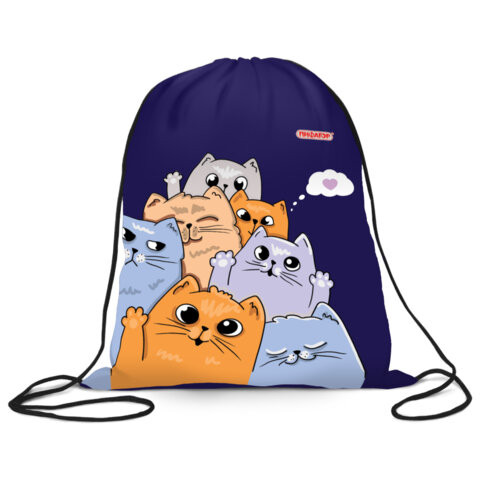 Мешок для обуви ПИФАГОР, 1 отделение, 40х32 см, Cats greetings, 272382 по низкой цене оптом 