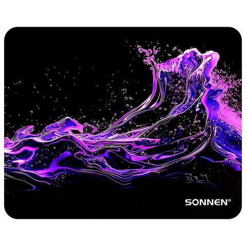 Коврик для мыши SONNEN "NEON SPLASH" резина+ткань, 250х200х2мм, 513957 по низкой цене оптом Коврик для мыши SONNEN "NEON SPLASH" резина+ткань, 250х200х2мм, 513957 по низкой цене оптом