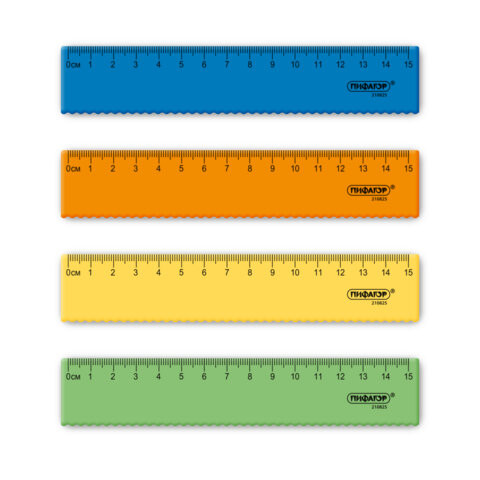 Линейка пластиковая 15 см ПИФАГОР, неоновая, ассорти, с волнистым краем, 210825 по низкой цене оптом Линейка пластиковая 15 см ПИФАГОР, неоновая, ассорти, с волнистым краем, 210825 по низкой цене оптом