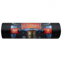 Мешки для мусора 360л ПРОЧНЫЕ черные в рулоне 5шт ПВД 60 мкм 2-х слойные 120x160 см,, ВР-0015