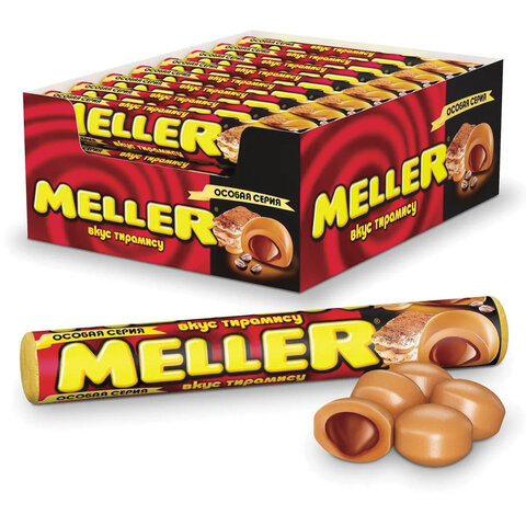 Конфеты-ирис MELLER (Меллер) "Тирамису", 38 г, 89803 по низкой цене оптом 
