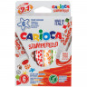 Фломастеры-штампы двусторонние CARIOCA (Италия) "Stamperello", 6 цветов, смываемые, 42279 по низкой цене оптом 