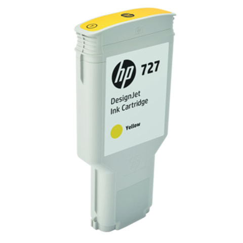 Картридж струйный для плоттера HP (F9J78A) DesignJet T1500/T920/T2500, №727, 300 мл, желтый, оригинальный по низкой цене оптом 