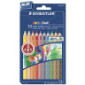 Карандаши цветные утолщенные STAEDTLER (Германия) "Noris Club", 10 цветов, грифель 6 мм, европодвес, 129 NC10 по низкой цене оптом 