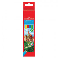 Карандаши цветные FABER-CASTELL, 6 цветов, картонная упаковка с подвесом, 120106