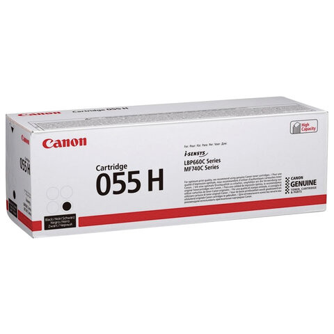 Картридж лазерный CANON (055HBK) для LBP663/664/MF742/744/746, черный, оригинальный, ресурс 7600 страниц, 3020C002 по низкой цене оптом 