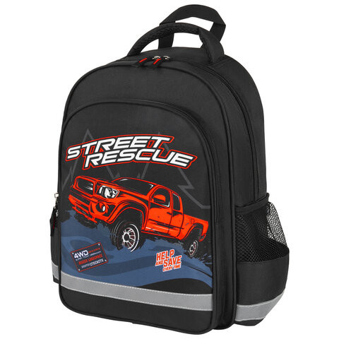 Рюкзак ПИФАГОР SCHOOL, 1 отделение, 3 кармана, "Powerful jeep", 38x28х14 см, 271410 по низкой цене оптом 