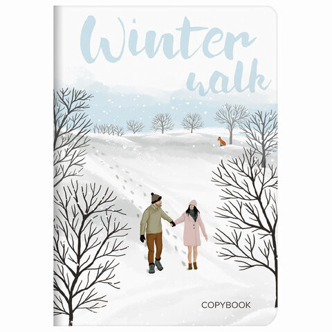 Тетрадь 40 л. в клетку обложка SoftTouch, бежевая бумага 70 г/м2, сшивка, А5 (147х210 мм), ЗИМНЯЯ ПРОГУЛКА, BRAUBERG, 403778 по низкой цене оптом Тетрадь 40 л. в клетку обложка SoftTouch, бежевая бумага 70 г/м2, сшивка, А5 (147х210 мм), ЗИМНЯЯ ПРОГУЛКА, BRAUBERG, 403778 по низкой цене оптом